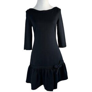 Kate Spade Women's‎ NWT Black Arlen All Aboard Drop Waist Designer Dress 2/C31